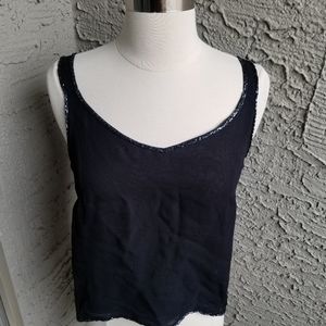 Vintage Black Beaded Tank